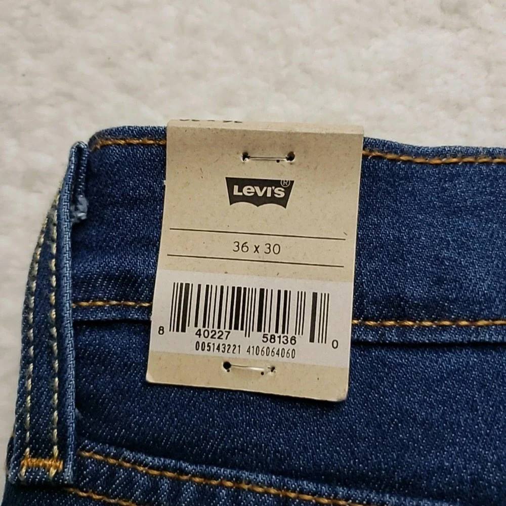 Levis 514 Jeans Mens 36x30 Blue Regular Fit Straight Leg Stretch Denim Pants